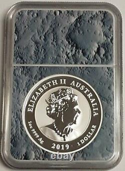 2019 Australia 1 Ounce Silver 50th Anniversary Eagle Landing on Moon $ NGC MS70