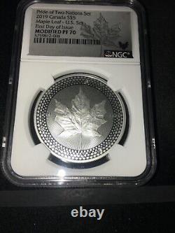 2019 Canadian Maple Leaf Pride of Two Nations $5, NGC PF-70 (Can Coin Only)