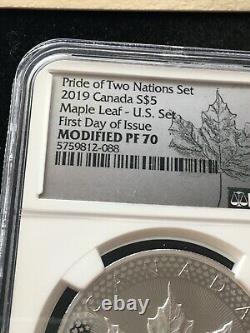 2019 Canadian Maple Leaf Pride of Two Nations $5, NGC PF-70 (Can Coin Only)