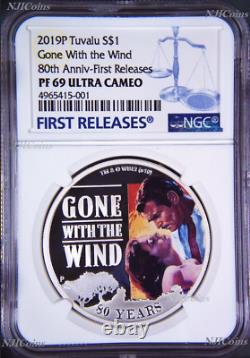 2019 Gone With The Wind 80th Anniversary Proof $1 1oz Silver Coin NGC PF 69 FR
