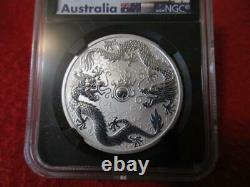 2019 P Australia Silver $1 Double Dragon First Release NGC MS 70