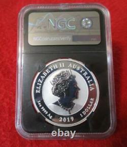 2019 P Australia Silver $1 Double Dragon First Release NGC MS 70