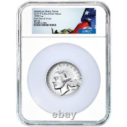 2019-P Silver American Liberty High Relief 2.5oz Medal NGC SP70 FDI Continental