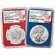 2019 Pride of Two Nations 2pc. Set U. S. Set NGC PF70 ER Flags Label Red Blue