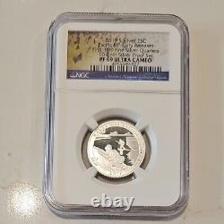 2019 S FIRST 99.9% SILVER QUARTERS 5 Coin NGC PF 69 ULTRA CAMEO SET with COA
