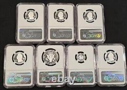 2019 S Ngc Pf 70 99.9% Silver Coins 50c Kennedy Half Dollar, 5 Quarters, Dime