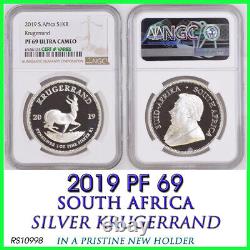 2019 Silver Krugerrand Pf69 Ngc South Africa 1 Rand S1kr 1 Oz Proof R1