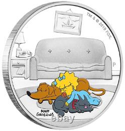 2019 Tuvalu The Simpsons Maggie Simpson 1oz Silver Coin PF 70