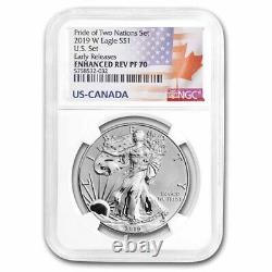 2019 US Mint Pride of Two Nations 2-Coin Set PF-70 NGC (ER) SKU#286166