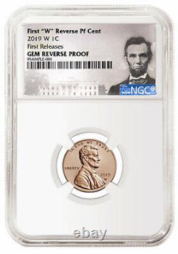 2019 US Silver Proof Coin Set &W Lincoln Cent NGC GEM Reverse Proof FR SKU57891