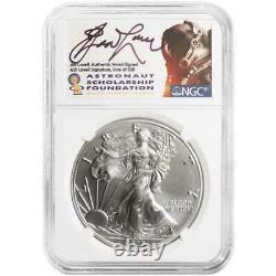 2020 $1 American Silver Eagle NGC MS70 Jim Lovell Signature Label 1 of 500