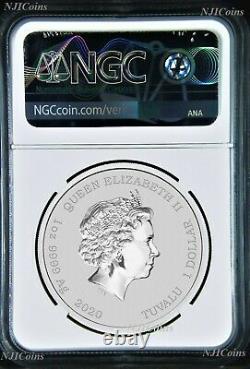 2020 James Bond 007.9999 SILVER BULLION $1 1oz COIN NGC MS70 First Releases