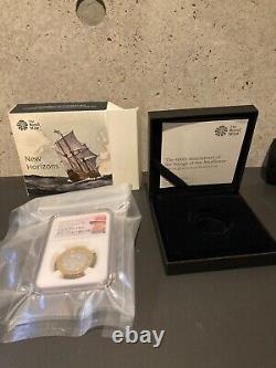 2020 NGC PF69 Great Britain UK £2 Silver/Gold Mayflower coin with box