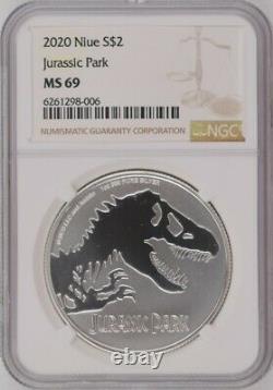 2020 Niue $2 Jurassic Park NGC MS69