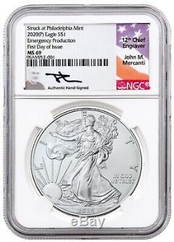 2020 (P) $1 Silver Eagle Philadelphia Emergency Issue NGC MS69 FDI Mercanti