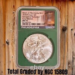 2020 (P) American Silver Eagle NGC MS-70 Emergency Production Early Releases