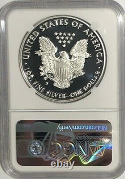 2020 S 1 Oz Ngc Pf69 Ultra Cameo Proof Silver American Eagle Trolley Lable $1