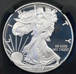 2020-S AMERICAN SILVER EAGLE PROOF $1 NGC PF70 FDOI Signed by Mercanti