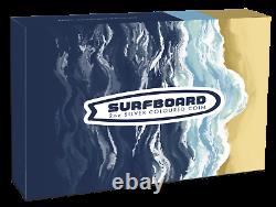 2020 Surfboard 2oz Colored Silver Australia $2 Coin NGC MS 70 FR