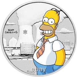 2020 Tuvalu Homer Simpson. 5oz Silver Colorized Coin NGC MS 70