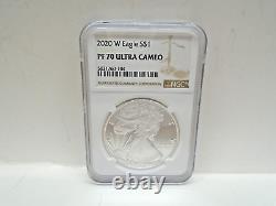 2020 W Silver Eagle Certified as PF70 Ultra Cameo by NGC #5831760-104