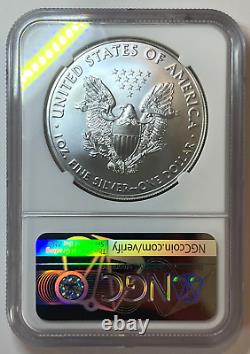 2020 (p) Silver Eagle Ngc Ms70 Emergency Production Fdoi. 999 Fine Silver