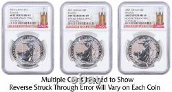 2021 £2 Great Britain Silver Britannia 1 oz Silver Coin Mint Error NGC MS69