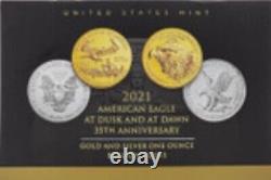 2021 $50 Gold Eagle-type 1-at Dusk And At Dawn-ngc Ms70-82nd To Last Coin Struck