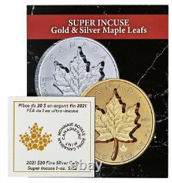 2021 Canada 1 oz Silver Maple Leaf Super Incuse Reverse PF $20 Coin NGC PF70 FR