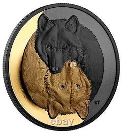 2021 Canada S$20 Gilt Grey Wolf Black & Gold Rhodium NGC PF70 Matte Box COA OGP