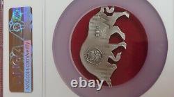 2021 Chad 1 oz. 999 Silver Bull Shaped Coin NGC MS 69 ER Antiqued High Relief