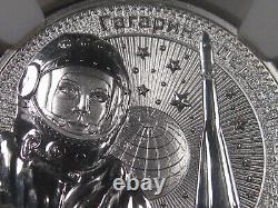 2021 Germania Mint Interkosmos Yuri Gagarin 1st Man in Space Silver 1oz NGC MS70