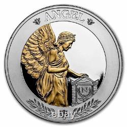 2021 Gilt St. Helena Napoleon's Angel 1 oz Silver £1 First Rel NGC PF69 UC