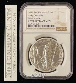 2021 Lady Germania 1 oz. 999 Silver Proof Coin NGC PF70 UCAM
