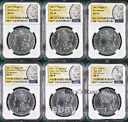 2021 MORGAN/PEACE DOLLAR 6 SET NGC MS70 First Releases P/D/S/O/CC Privy IN HAND