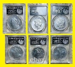 2021 Morgan Peace Silver Dollar 6 COINS SET NGC MS 70 FIRST DAY CLEVELAND