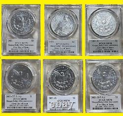 2021 Morgan Peace Silver Dollar 6 COINS SET NGC MS 70 FIRST DAY CLEVELAND