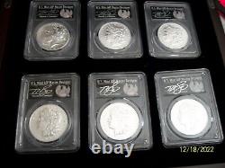2021 Morgan Peace Silver Dollar 6 COINS SET NGC MS 70 FIRST DAY CLEVELAND