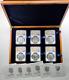 2021 Morgan and Peace Dollar 100th Anniv 6 Coin Set NGC MS70 withWood Display Box