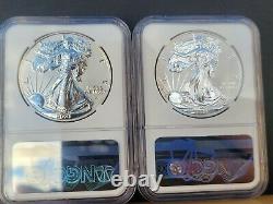 % 2021 NGC PF70 American Eagle 1 oz Silver Reverse Proof Two Coin Designer Set