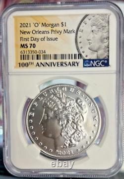 2021 O NGC MS 70 100th Anniversary Morgan