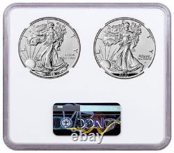 2021 Reverse Proof Silver Eagle T-1/T-2 Designer Edition 2-Coin Set NGC PF69 FR