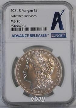 2021-S $1.999 Silver Morgan Dollar 100th Anniversary NGC MS 70 Advance Releases