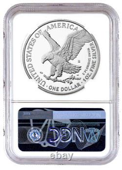 2021 S $1 Proof American Silver Eagle 1oz T-2 NGC PF70 FR Exclusive Eagle Label