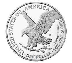 2021 S Proof $1 Silver Eagle, Type 2, Ngc Pf70uc First Releases, Eagle/mtn Label