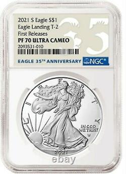 2021 S Silver Eagle Type 2 Landing Ngc Pf70 Fr First Releases T2 San Francisco +