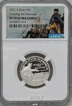 2021 S Silver Quarter Set NGC PF 70 UC Tuskegee & Crossing Delaware