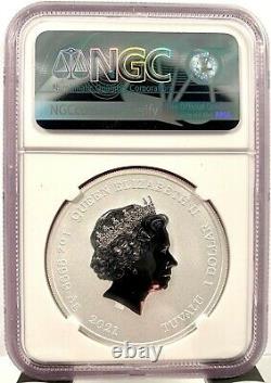 2021 Tuvalu $1 John Wayne 1 oz. 999 Silver Coin NGC MS 70
