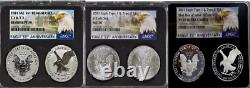 2021 Type 1 and Type 2 Silver Eagle ULTIMATE Set NGC MS/PF70 6 COINS