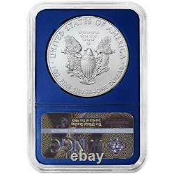 2021 (W) $1 American Silver Eagle 3pc. Set NGC MS70 Blue ER Label Red White Blue
